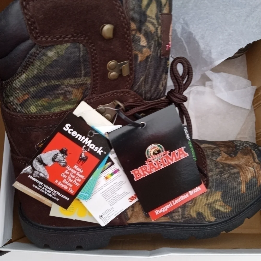 Brahma Camo Hunter/Men's Boots/ Waterproof/Never Worn/Open Box/sz 13 New w/Tags
